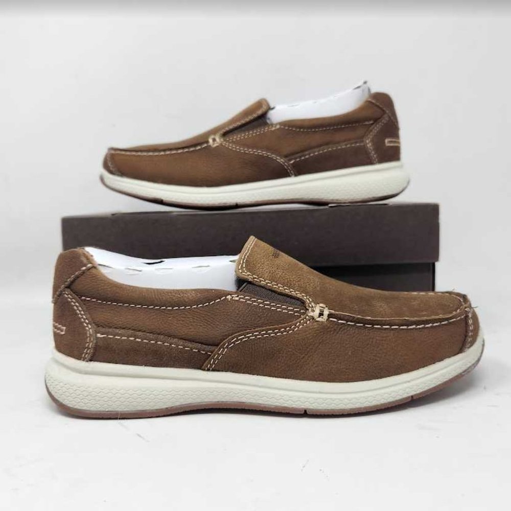 Boys 2 Florsheim Great Lakes moc toe slip on loafers in Stone 16629 GreatLakes